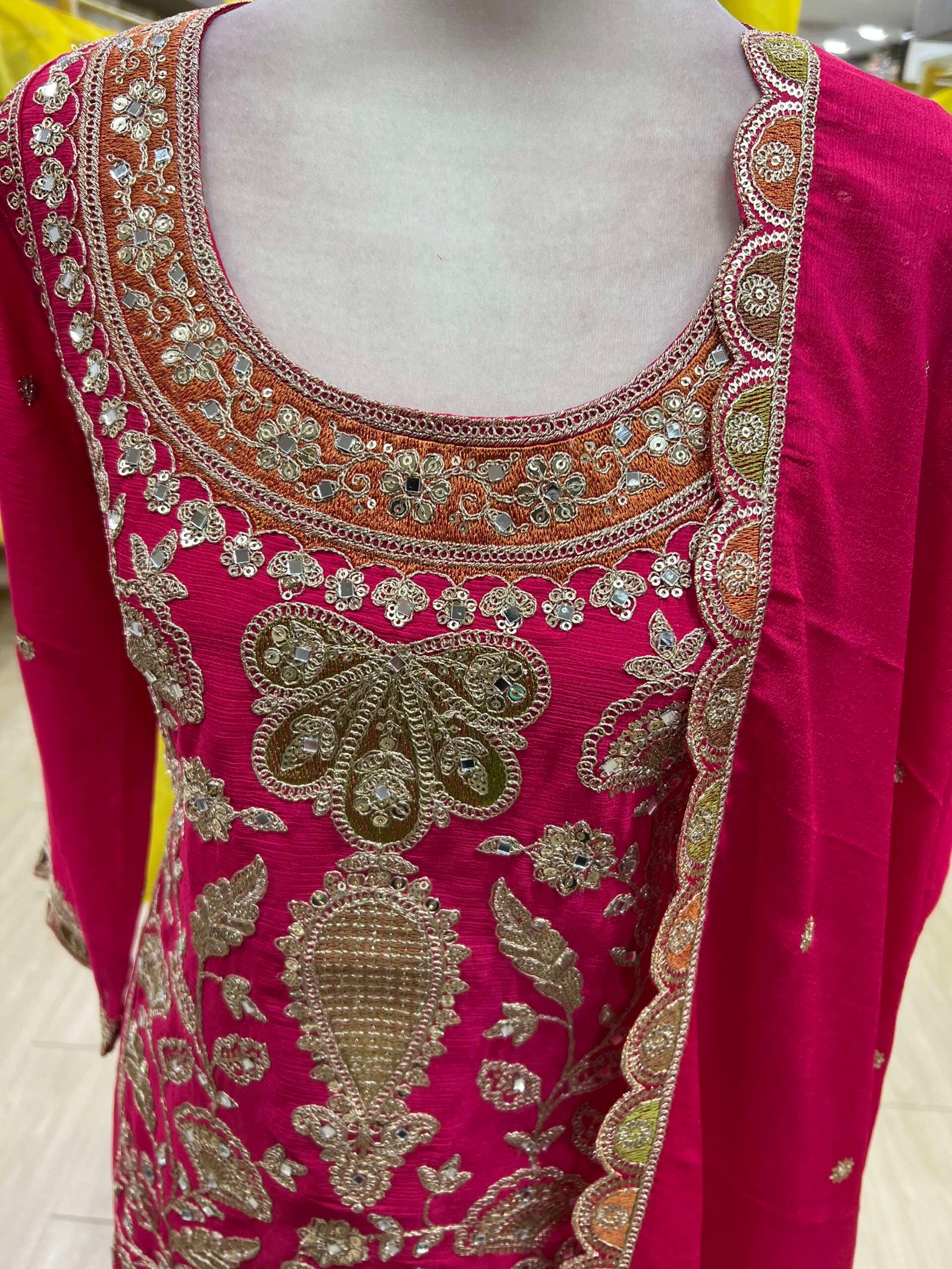 Rani Pink Heavy Embroidery Designer Festive Wear Ladies Suit - Image 2